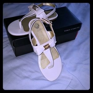 Cream colored dress sandals